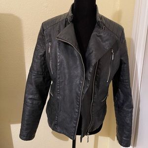 Vegan Leather Moto Jacket